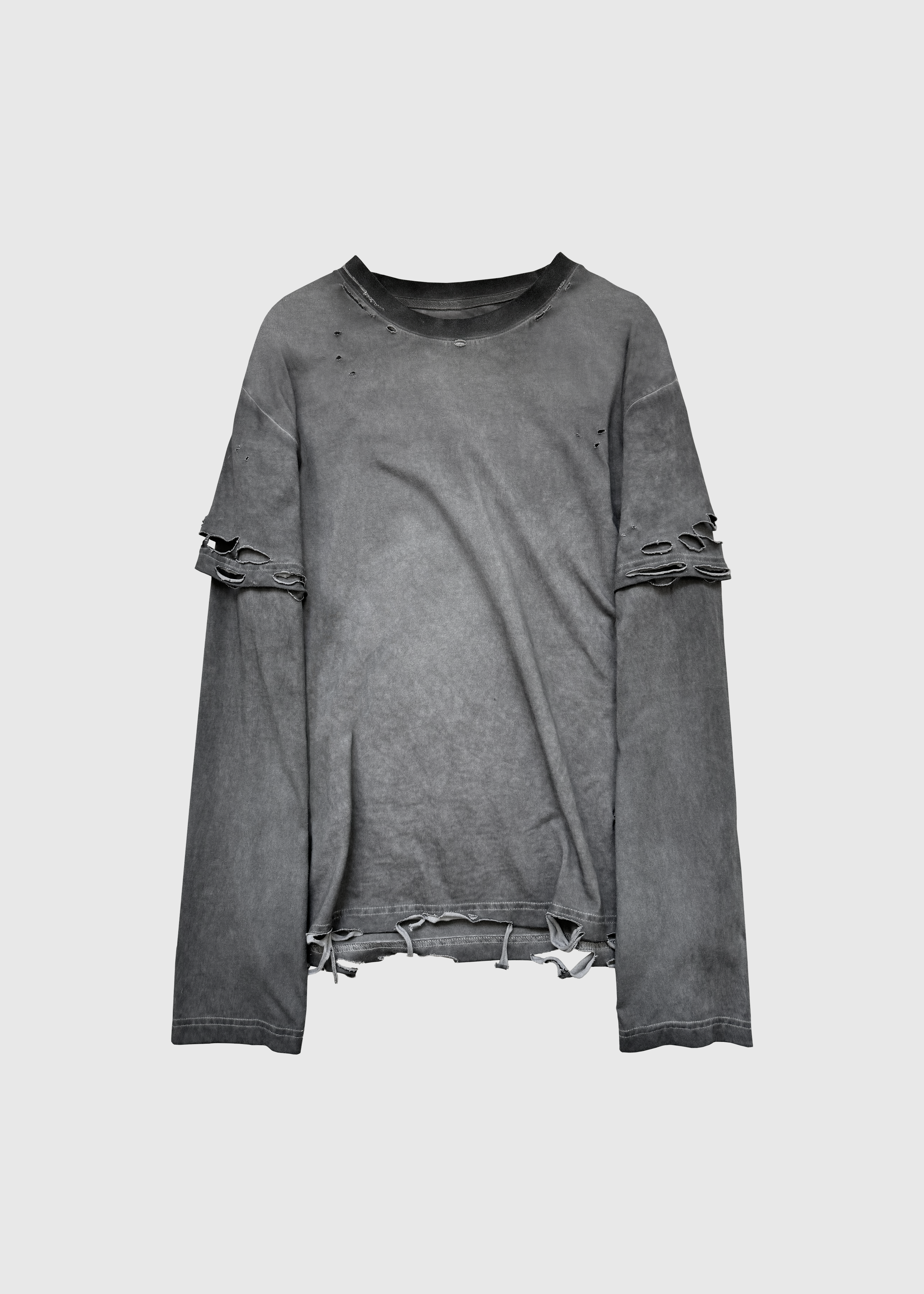 【U LAN】From Layered Shirring Long Sleeve Torn Layers Long Sleeve – JUN ALYX